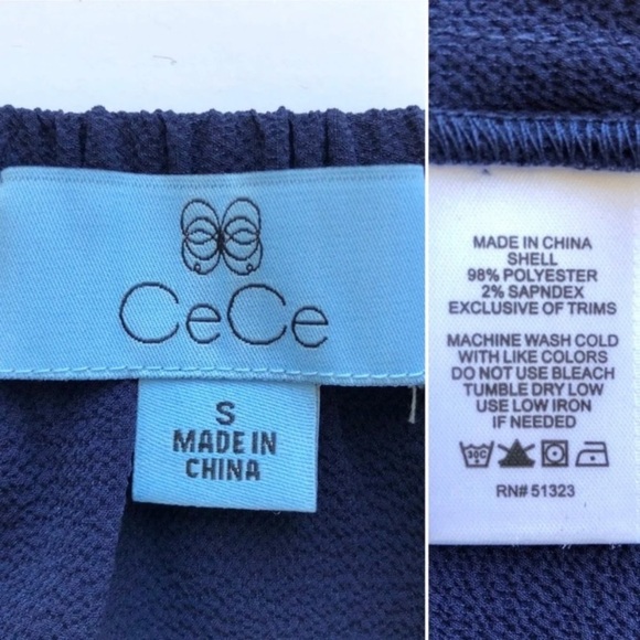 NWT CeCe French Riviera off shoulder blouse - S - Picture 6 of 8